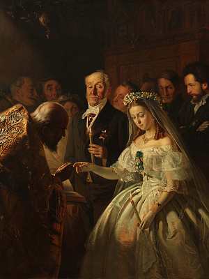 Неравный брак. Вариант картины 1862 года Пукирев Василий Владимирович